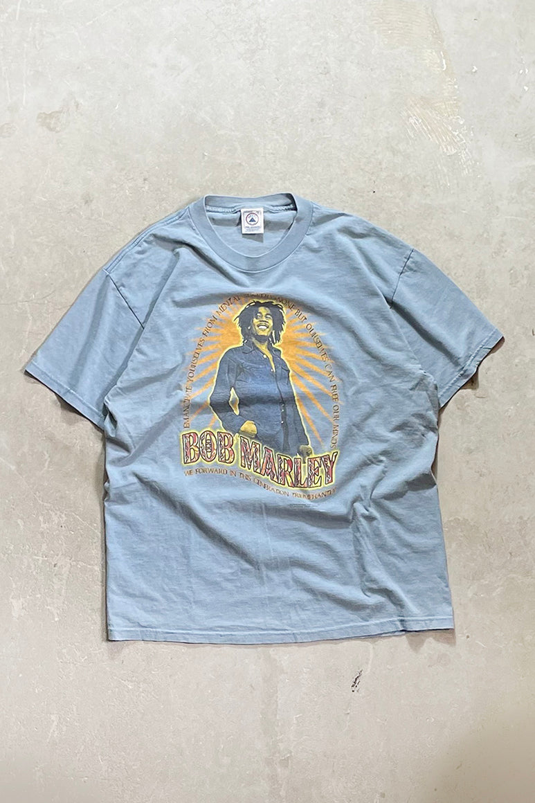 98'S BOB MARLEY T-SHIRT / BLUE [SIZE: L USED]