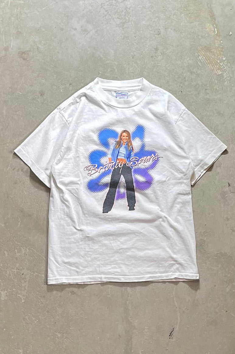 MADE IN USA 90'S BRITNEY SPEARS T-SHIRT / WHITE [SIZE: L USED]