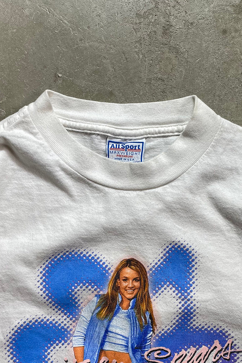 MADE IN USA 90'S BRITNEY SPEARS T-SHIRT / WHITE [SIZE: L USED]