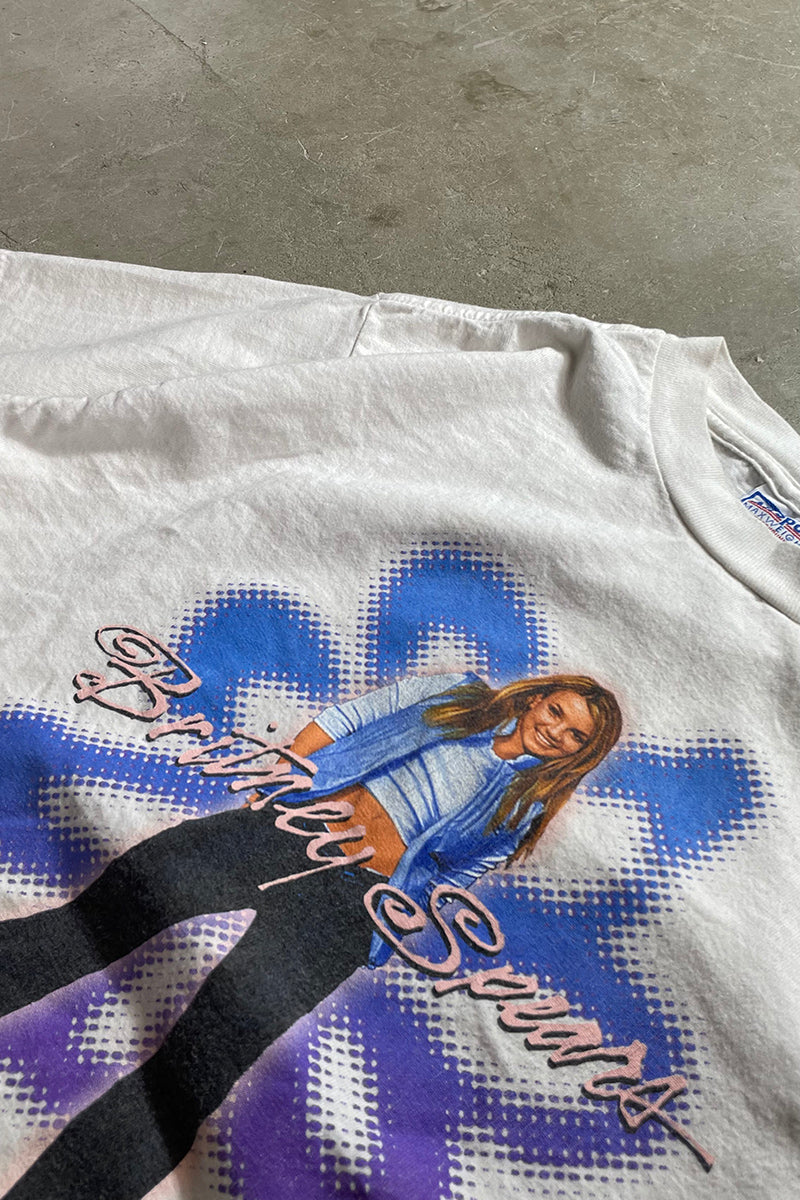 MADE IN USA 90'S BRITNEY SPEARS T-SHIRT / WHITE [SIZE: L USED]