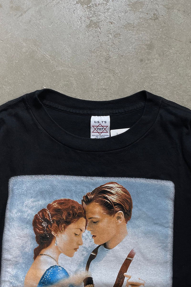 98'S TITANIC MOVIE T-SHIRT / BLACK [SIZE: L USED]