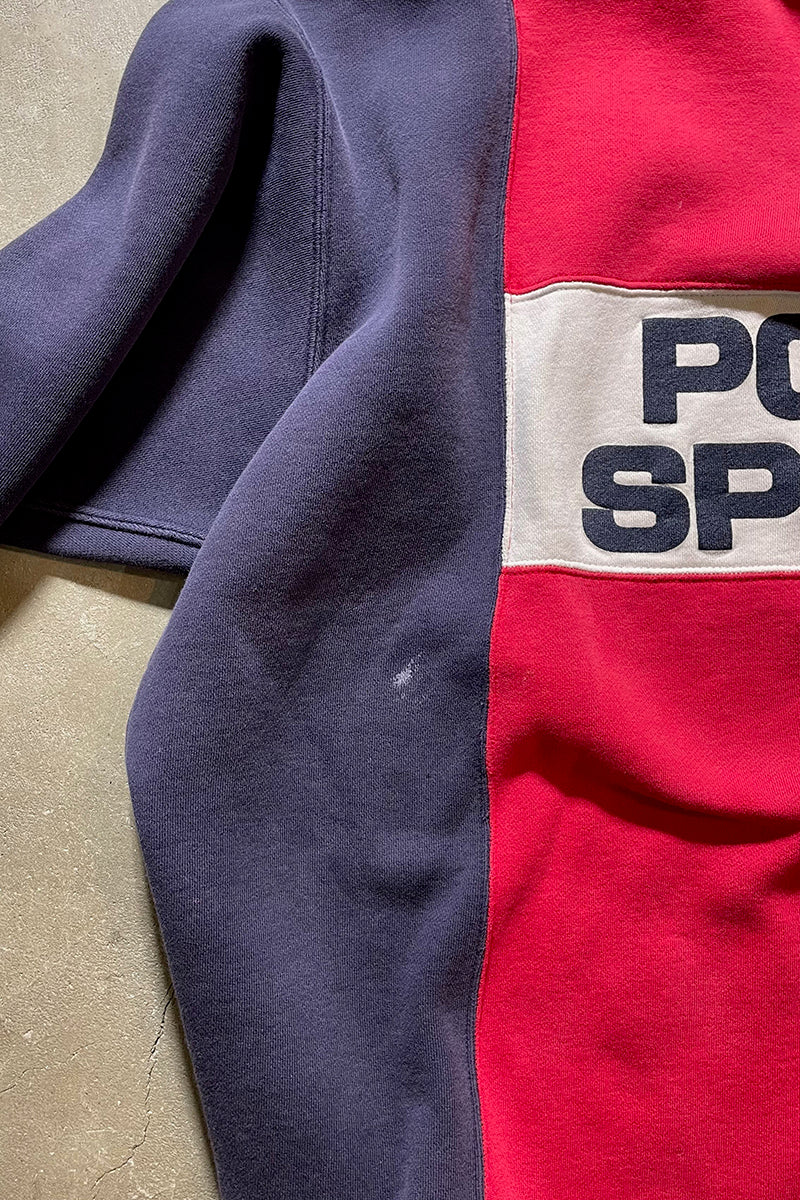 MADE IN USA 90년대 하프 집업 스웨트셔츠 / 네이비 [사이즈: M USED]
