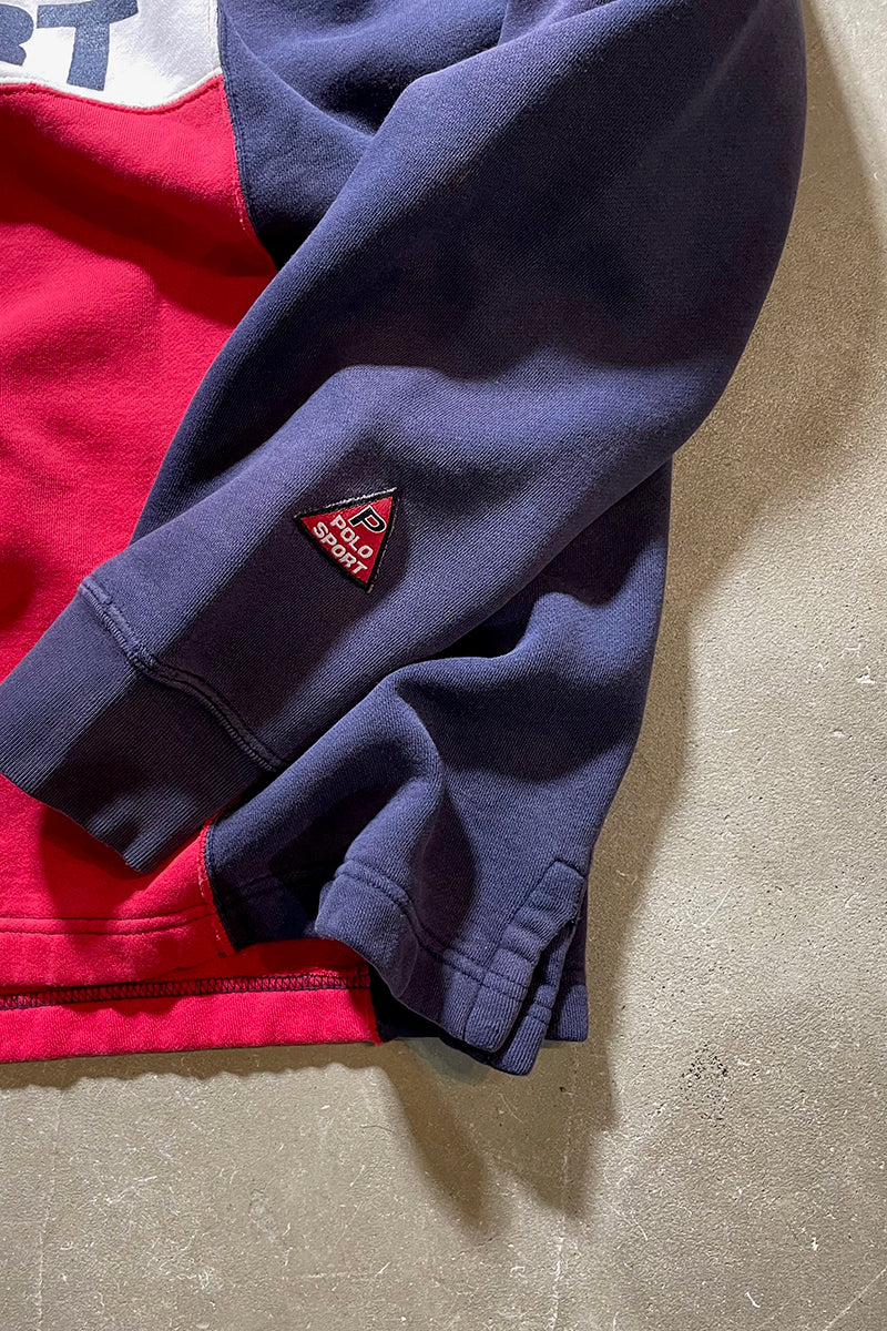 MADE IN USA 90년대 하프 집업 스웨트셔츠 / 네이비 [사이즈: M USED]