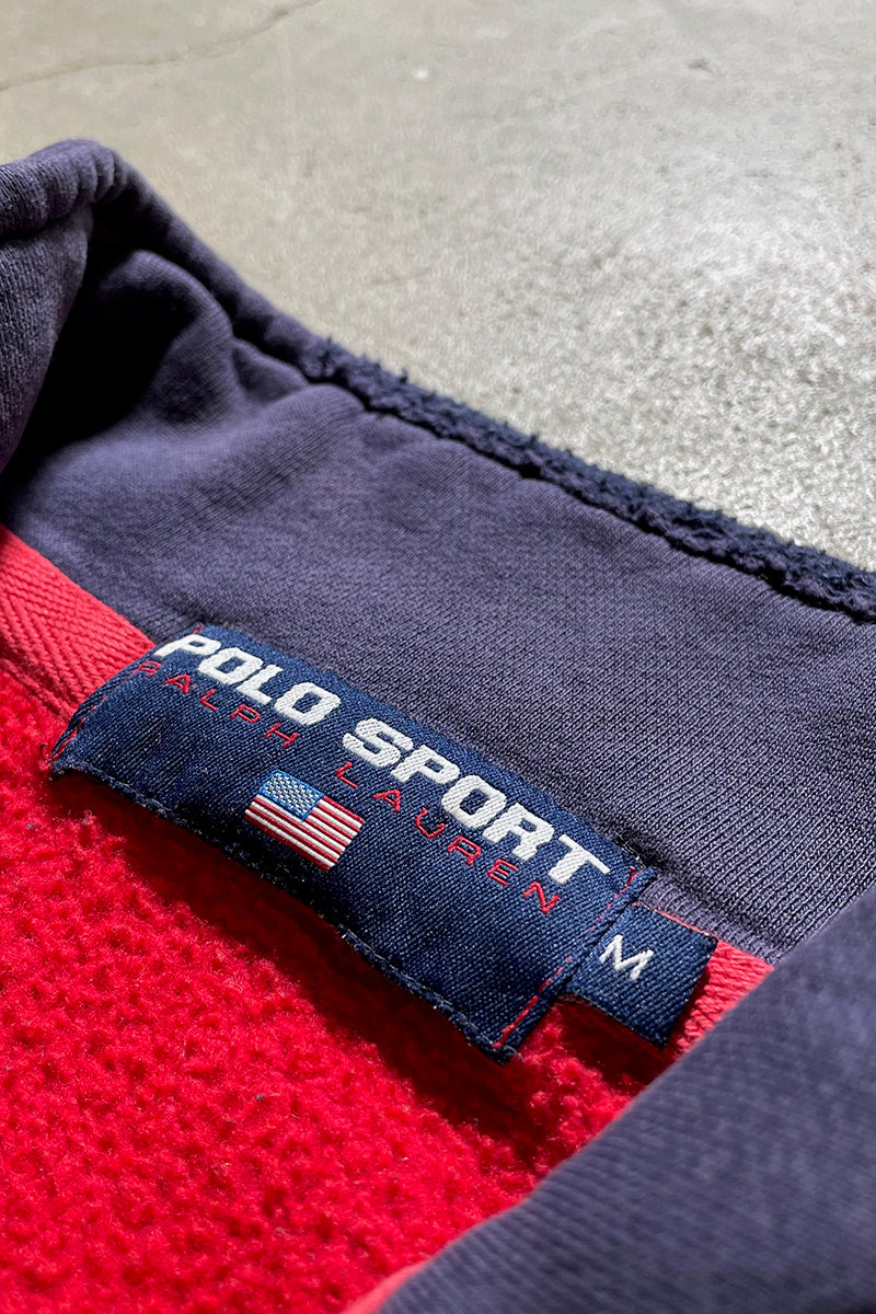 MADE IN USA 90년대 하프 집업 스웨트셔츠 / 네이비 [사이즈: M USED]