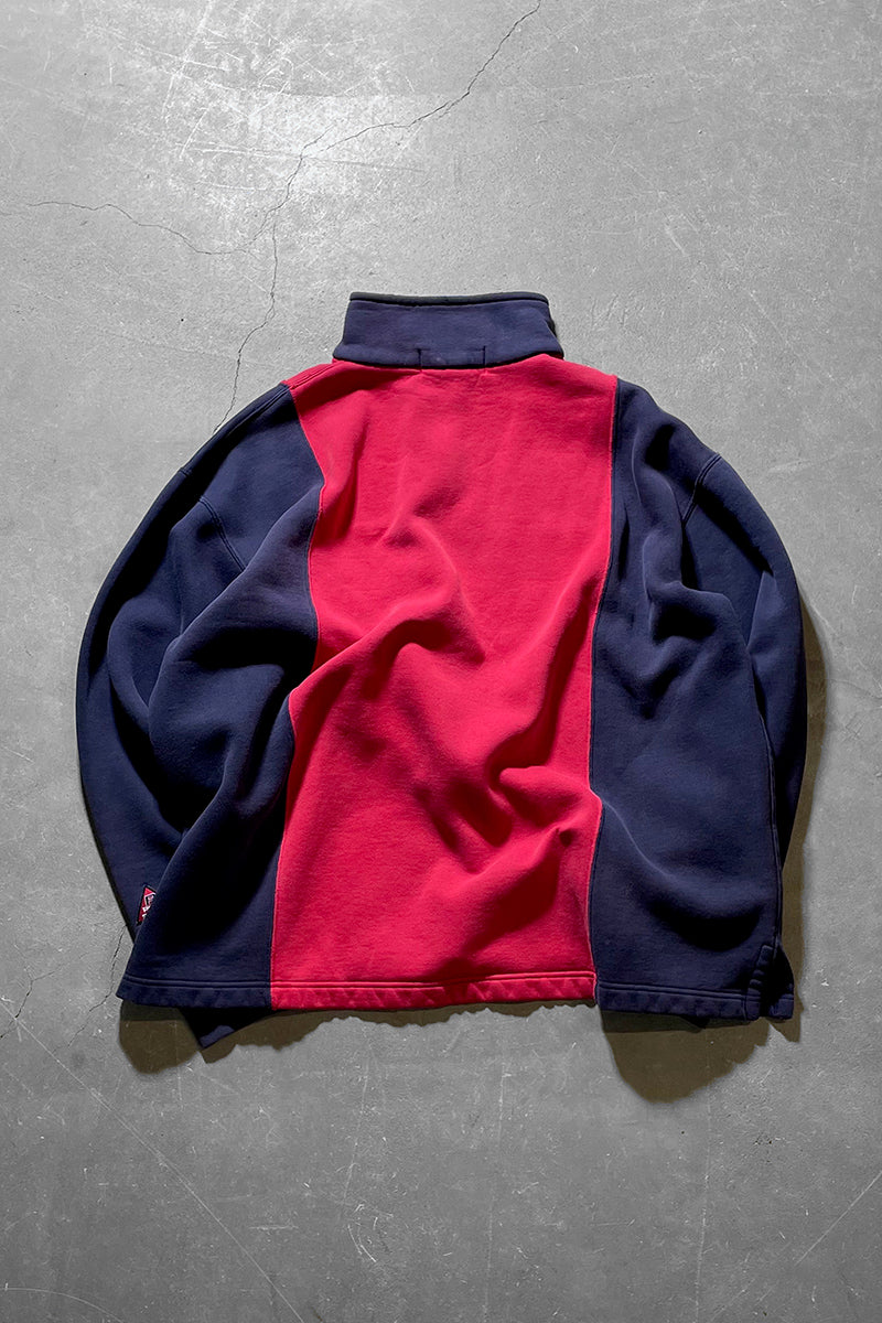 MADE IN USA 90년대 하프 집업 스웨트셔츠 / 네이비 [사이즈: M USED]