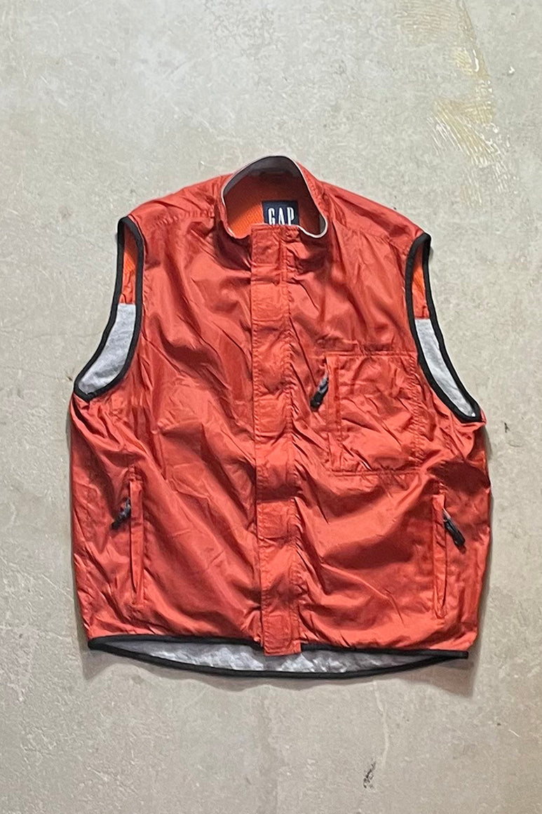 90'S NYLON VEST / ORANGE [SIZE: M USED]