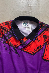 90'S L/S FOOTBALL GAME SHIRT / PURPLE [SIZE: XL USED]