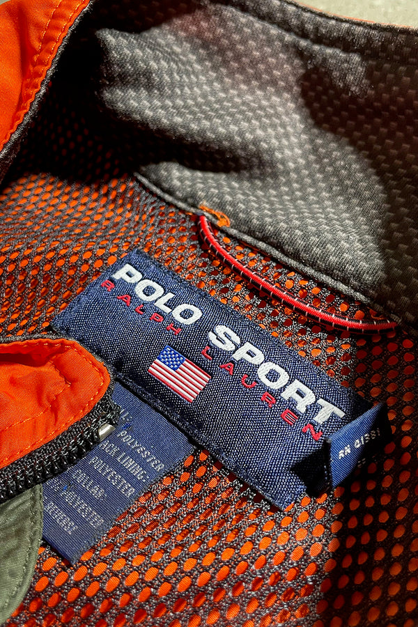 Y2K EARLY 00'S NYLON VEST / ORANGE [SIZE: L USED]
