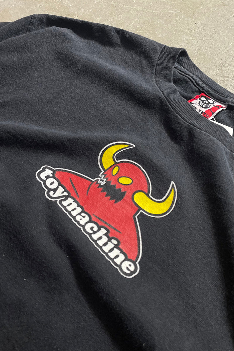 90'S TOY MONSTER SKATEBOARDING T-SHIRT / BLACK [SIZE: L USED]