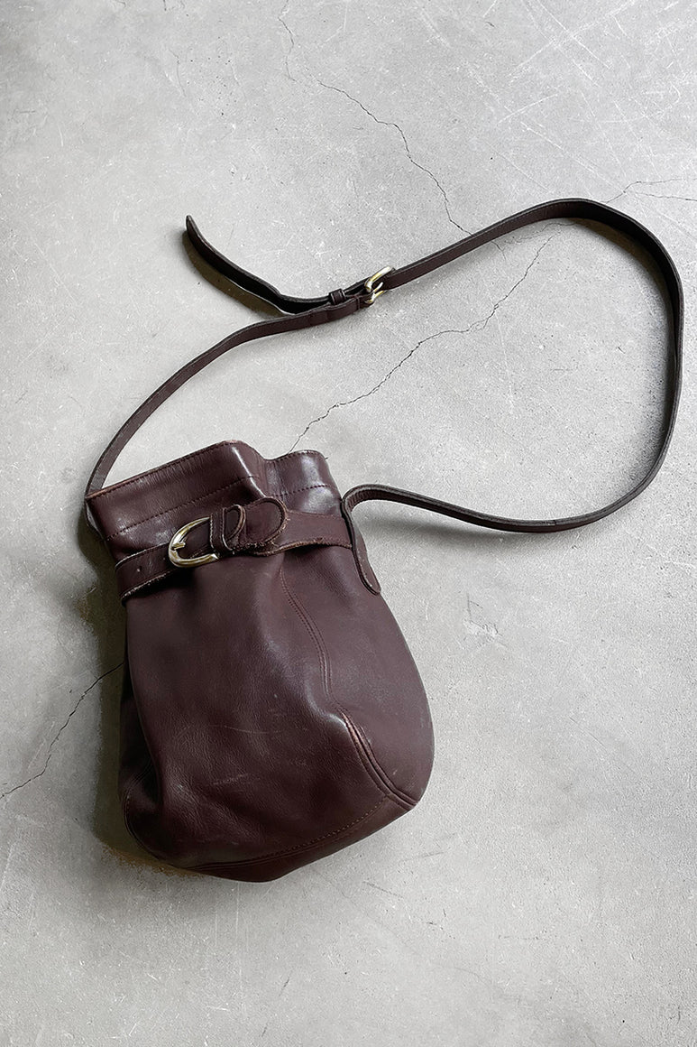 MADE IN USA 90'S LEATHER BAG / BROWN [SIZE: ONE SIZE USED]