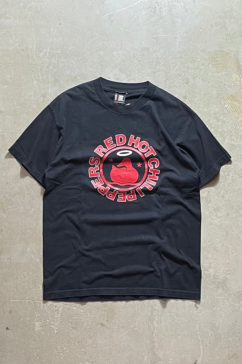 99'S RED HOT CHILI PEPPERS BAND T-SHIRT / BLACK [SIZE: L USED]