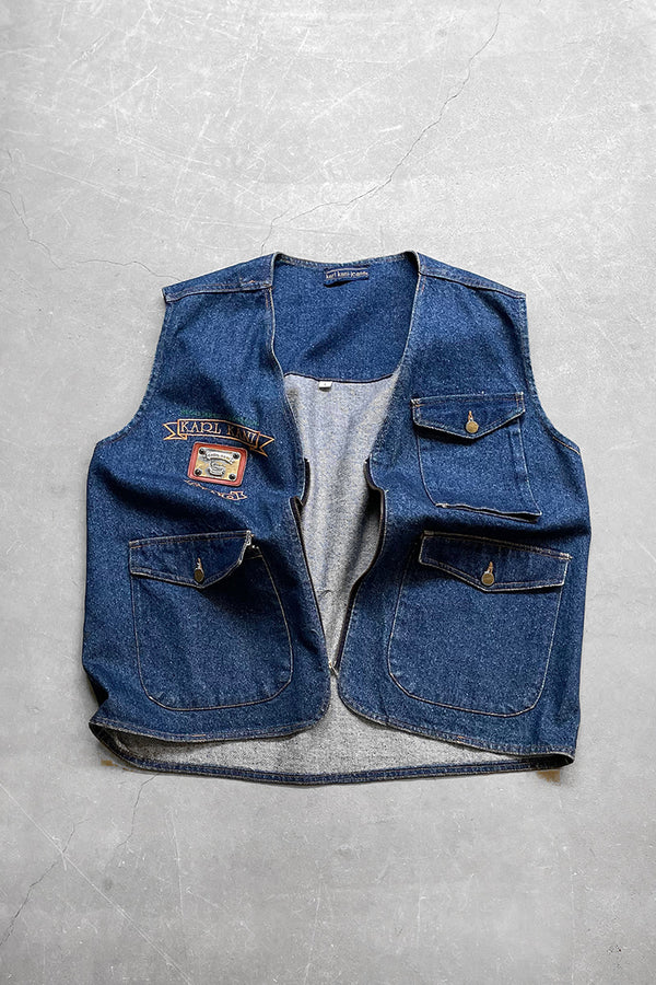 MADE IN USA 90'S DENIM VEST / BLUE [SIZE: L USED]