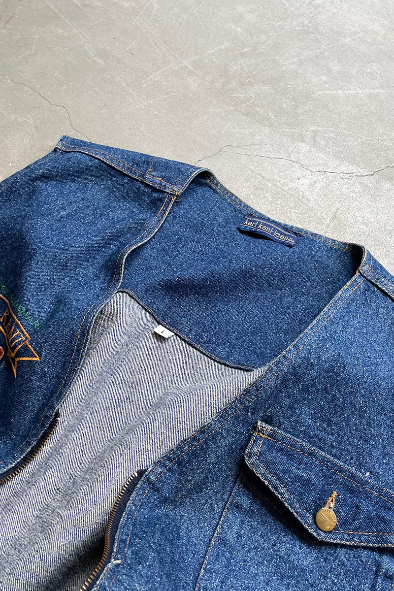 MADE IN USA 90'S DENIM VEST / BLUE [SIZE: L USED]