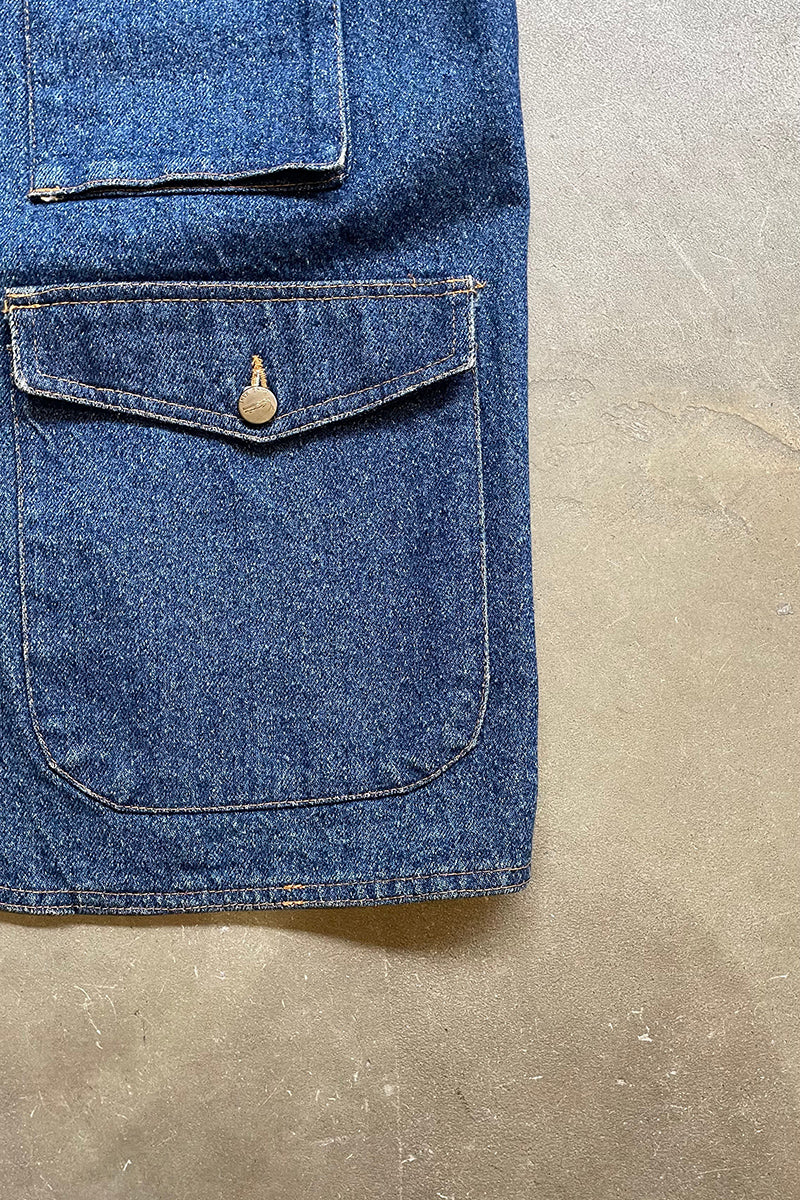 MADE IN USA 90'S DENIM VEST / BLUE [SIZE: L USED]