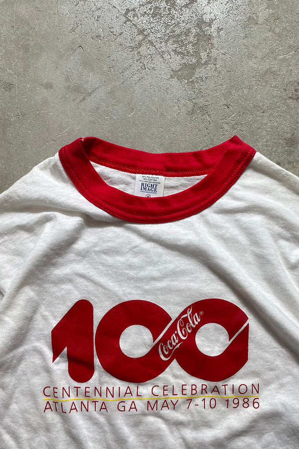 MADE IN USA 86'S COCA COLA RINGER T-SHIRT / RED/WHITE [SIZE: M USED]