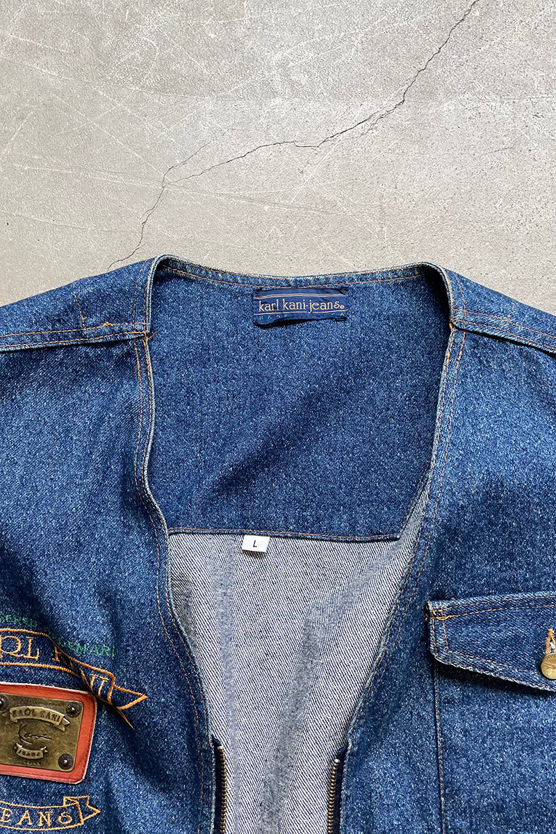 MADE IN USA 90'S DENIM VEST / BLUE [SIZE: L USED]