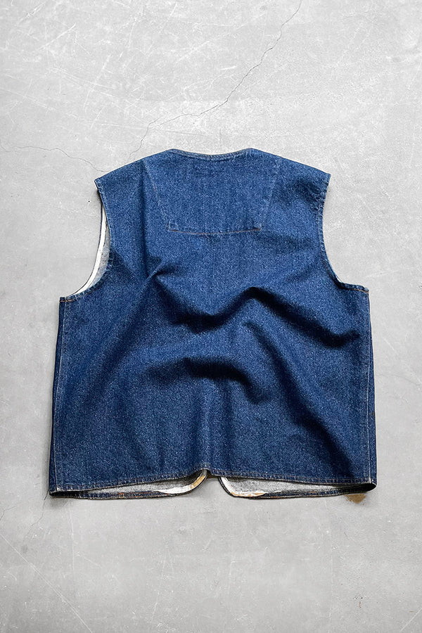 MADE IN USA 90'S DENIM VEST / BLUE [SIZE: L USED]