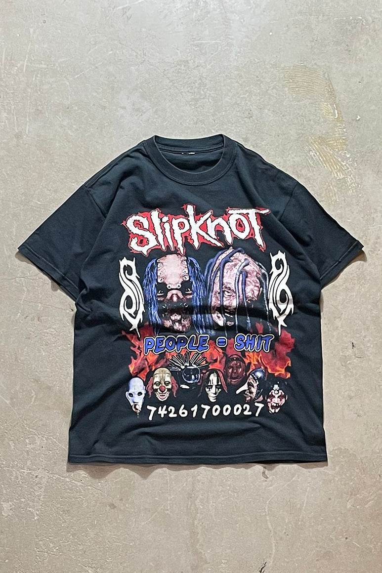 Y2K SLIP KNOT PEOPLE = SHIT T-SHIRT / BLACK [SIZE: M相当 USED]