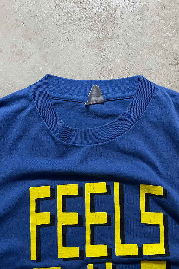 MADE IN USA 90'S MESSAGE T-SHIRT / BLUE [SIZE: XL USED]