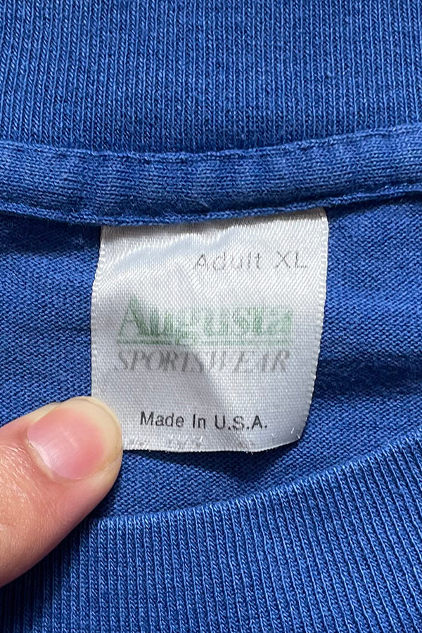 MADE IN USA 90'S MESSAGE T-SHIRT / BLUE [SIZE: XL USED]