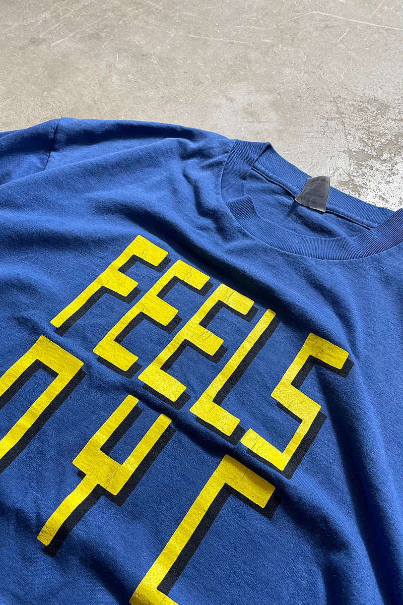 MADE IN USA 90'S MESSAGE T-SHIRT / BLUE [SIZE: XL USED]
