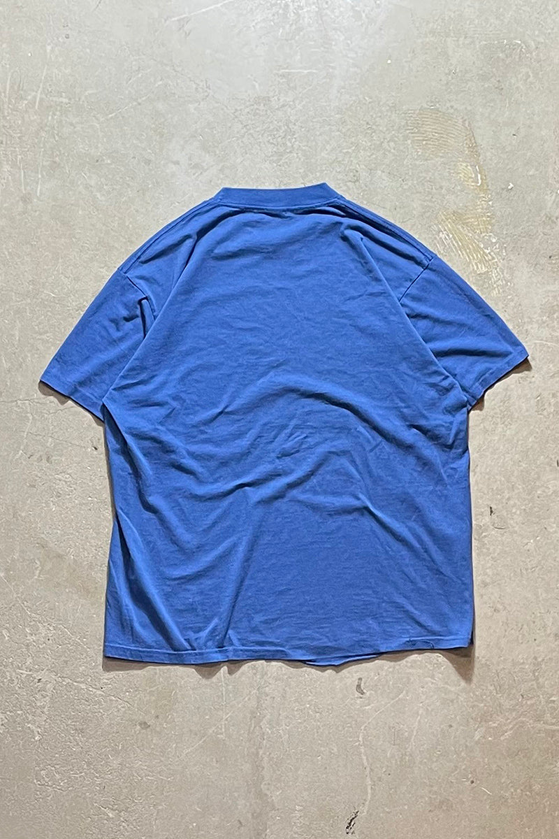 MADE IN USA 90'S MESSAGE T-SHIRT / BLUE [SIZE: XL USED]