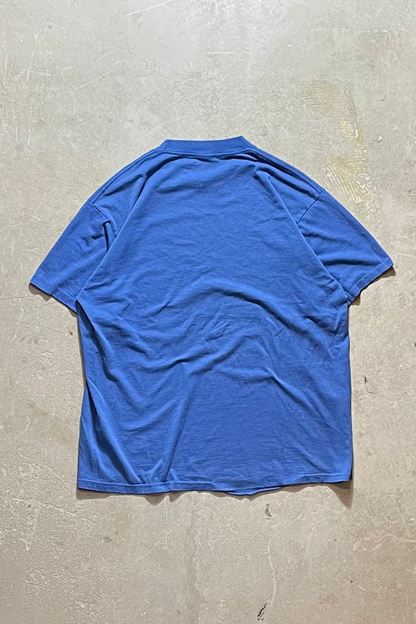 MADE IN USA 90'S MESSAGE T-SHIRT / BLUE [SIZE: XL USED]