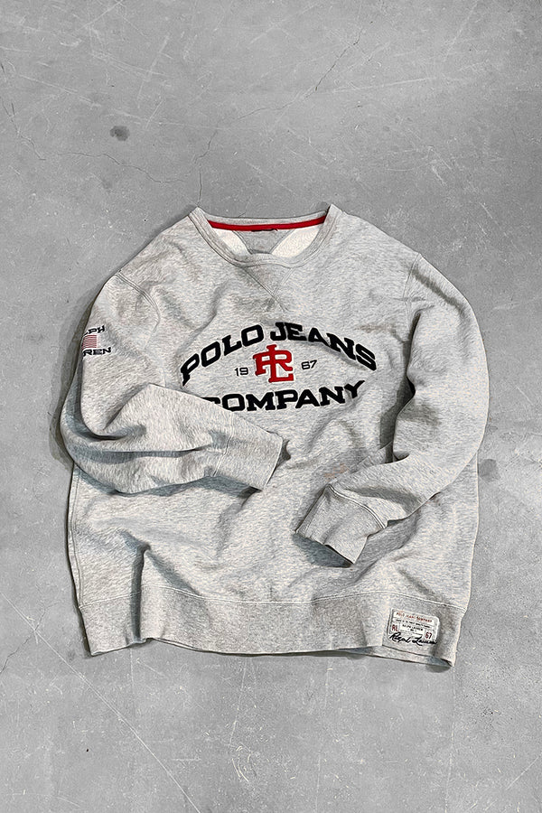 Y2K EARLY 00'S SWEATSHIRT / GRAY [SIZE: US XL equivalent USED]