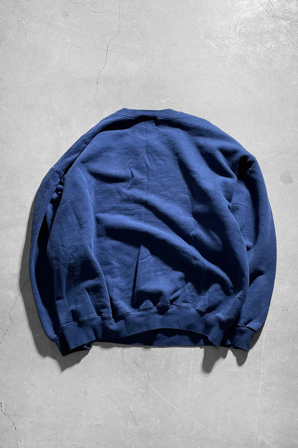 Y2K EARLY 00'S LOGO PRINT SWEATSHIRT / NAVY [SIZE: L USED]