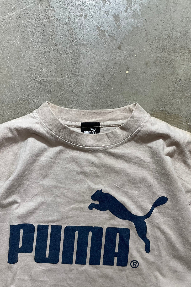 90'S LOGO T-SHIRT / BEIGE [SIZE: M USED]