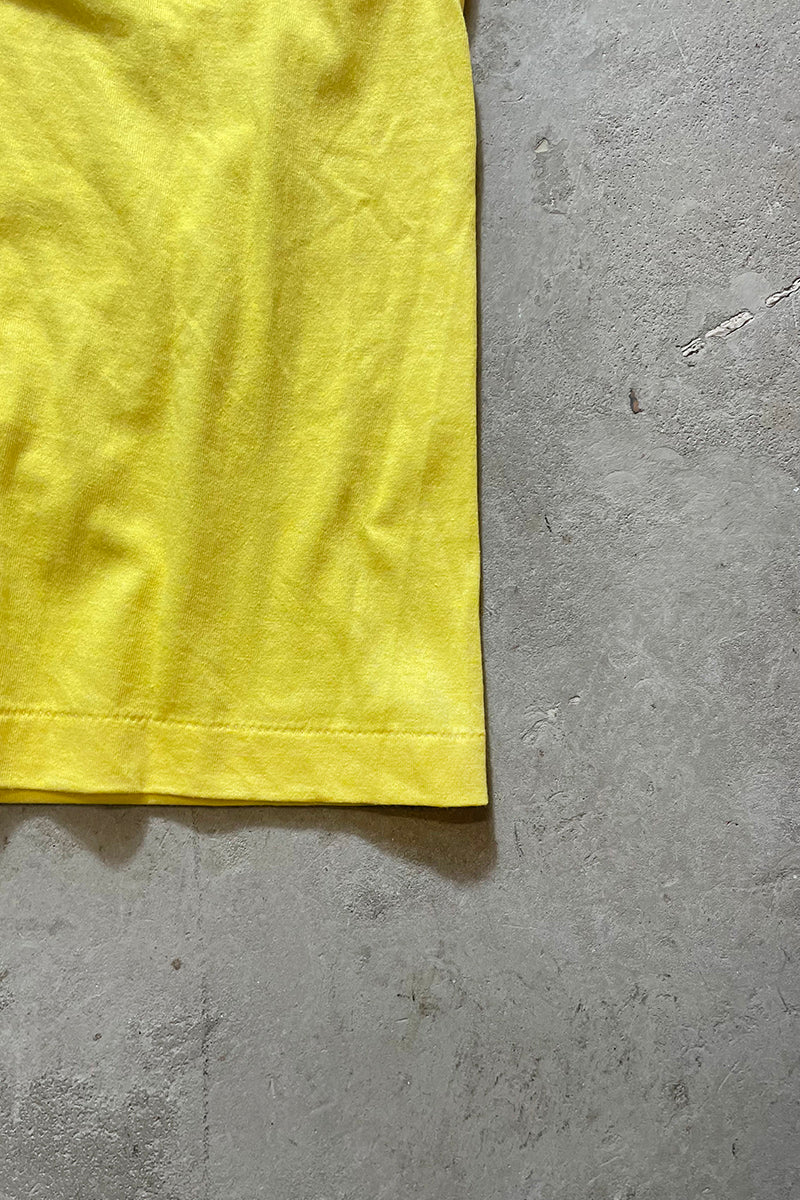 MADE IN USA 90'S PLAY A DREAM ADVERTISING T-SHIRT / YELLOW [SIZE: XL USED]