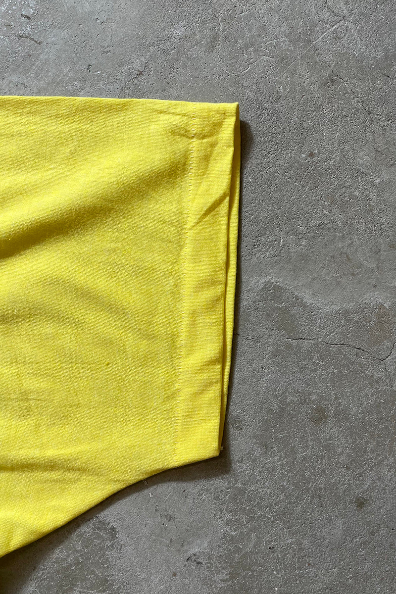MADE IN USA 90'S PLAY A DREAM ADVERTISING T-SHIRT / YELLOW [SIZE: XL USED]
