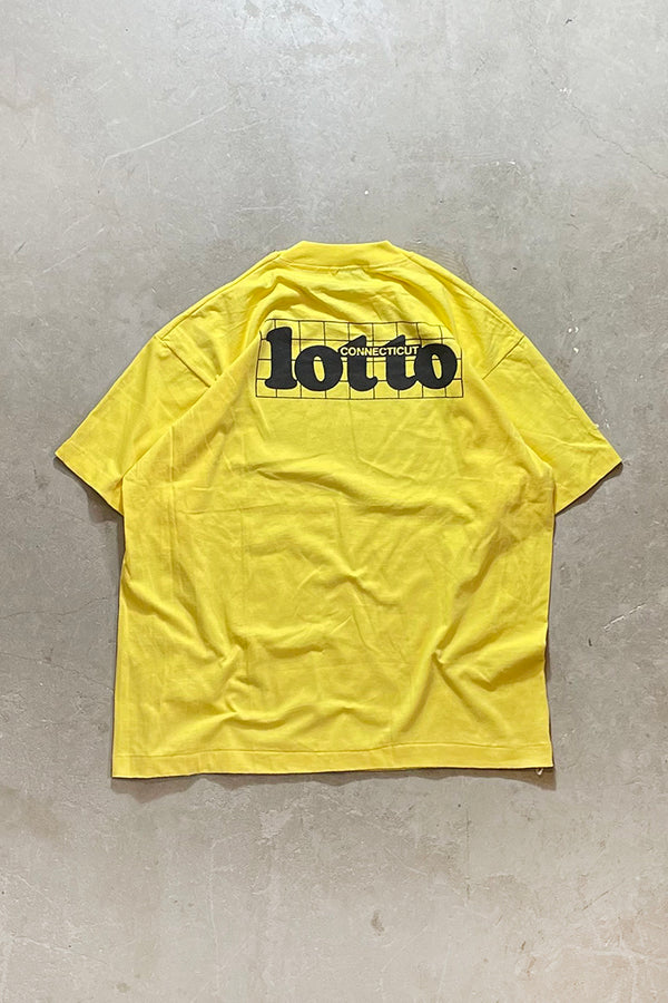 MADE IN USA 90'S PLAY A DREAM ADVERTISING T-SHIRT / YELLOW [SIZE: XL USED]