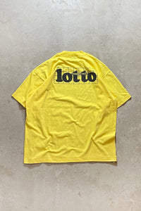 MADE IN USA 90'S PLAY A DREAM ADVERTISING T-SHIRT / YELLOW [SIZE: XL USED]