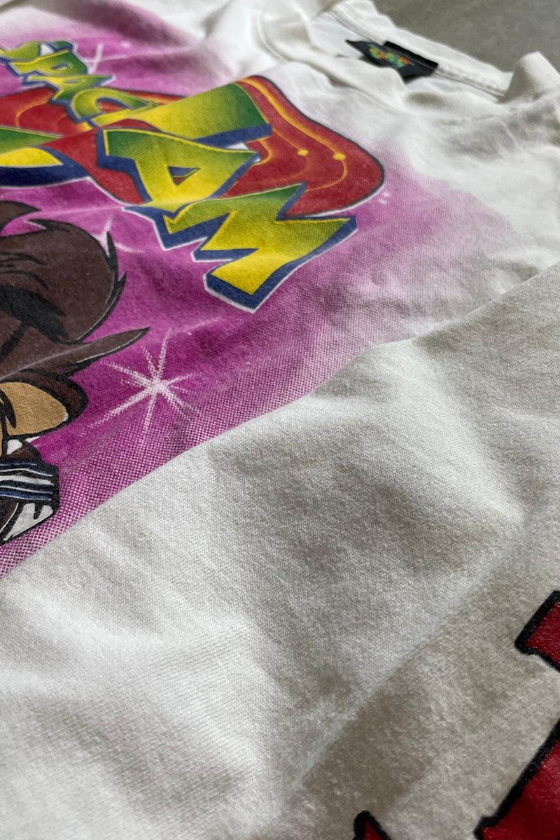 96'S SPACE JAM LOONEY TUNES TASMANIAN DEVIL T-SHIRT / WHITE [SIZE: L USED]