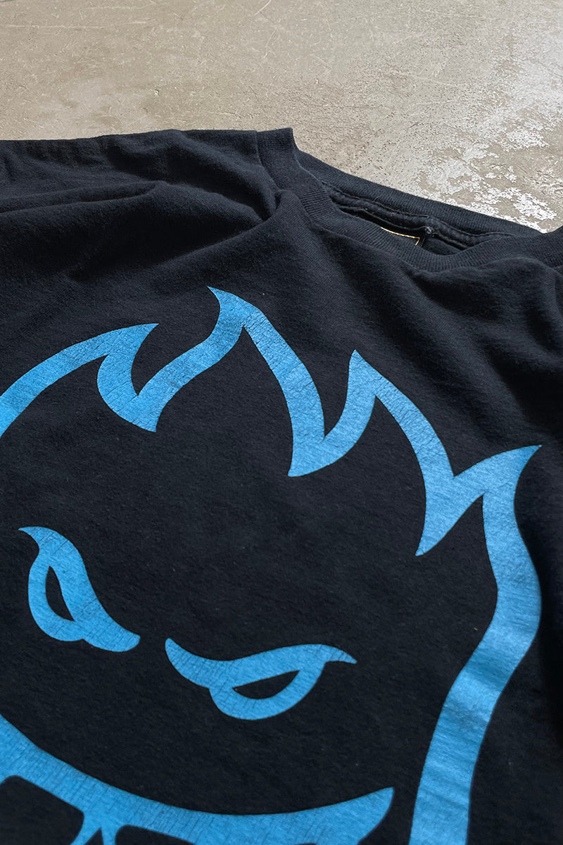 Y2K EARLY 00'S LOGO T-SHIRT / BLACK [SIZE: M USED]
