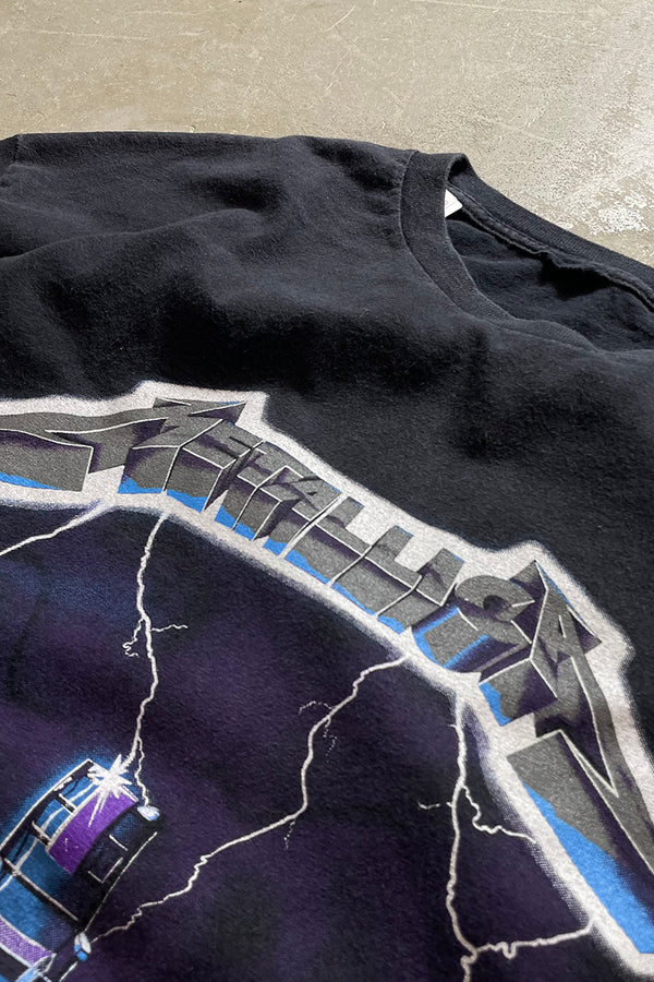 94'S METALLICA RIDE THE LIGHTNING BAND T-SHIRT / BLACK [SIZE: L USED]