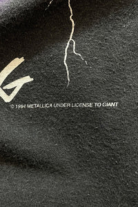 94'S METALLICA RIDE THE LIGHTNING BAND T-SHIRT / BLACK [SIZE: L USED]