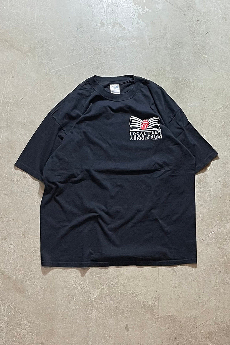 05-06'S ROLLING STONES LOCAL CREW TOUR BAND T-SHIRT / BLACK [SIZE: XL USED]