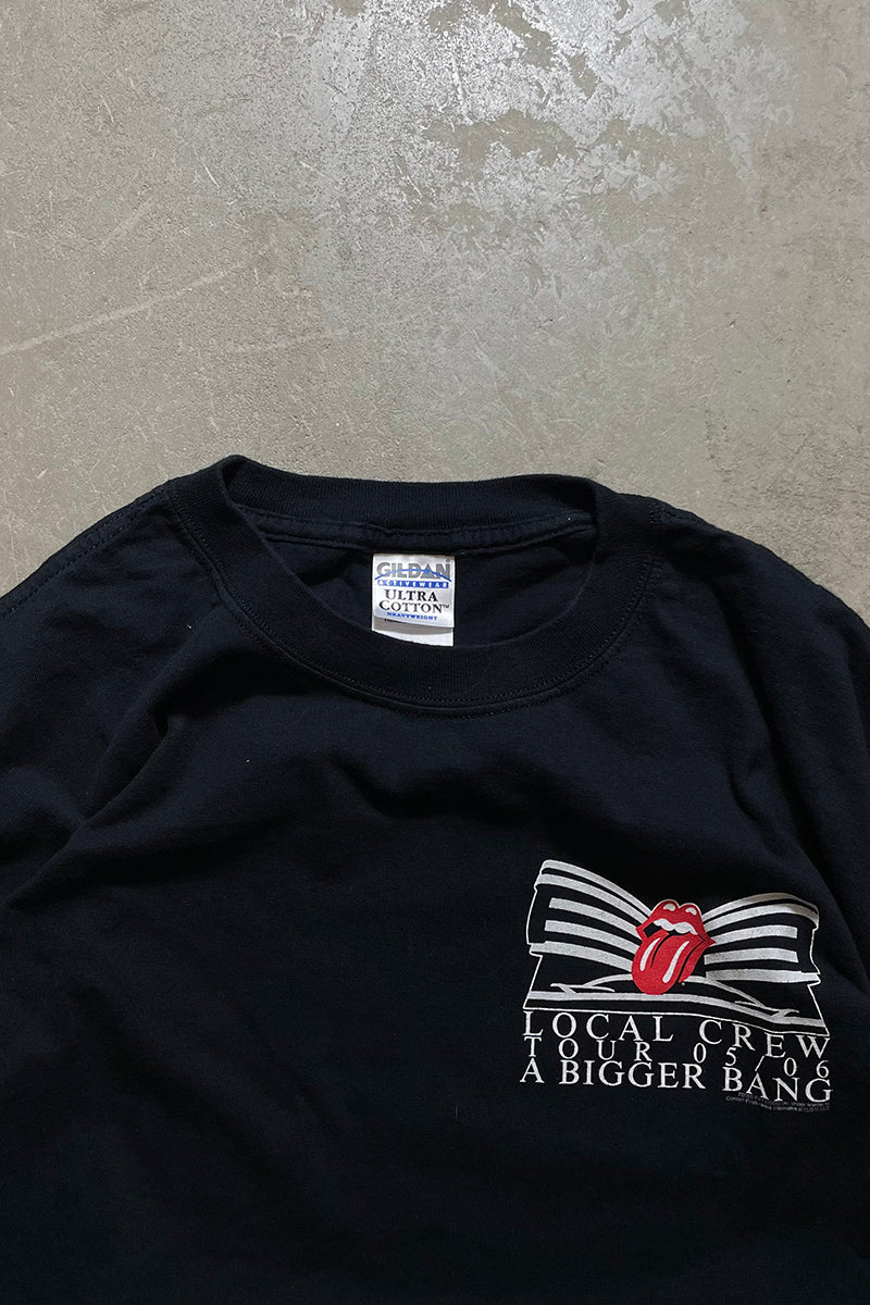 05-06'S ROLLING STONES LOCAL CREW TOUR BAND T-SHIRT / BLACK [SIZE: XL USED]