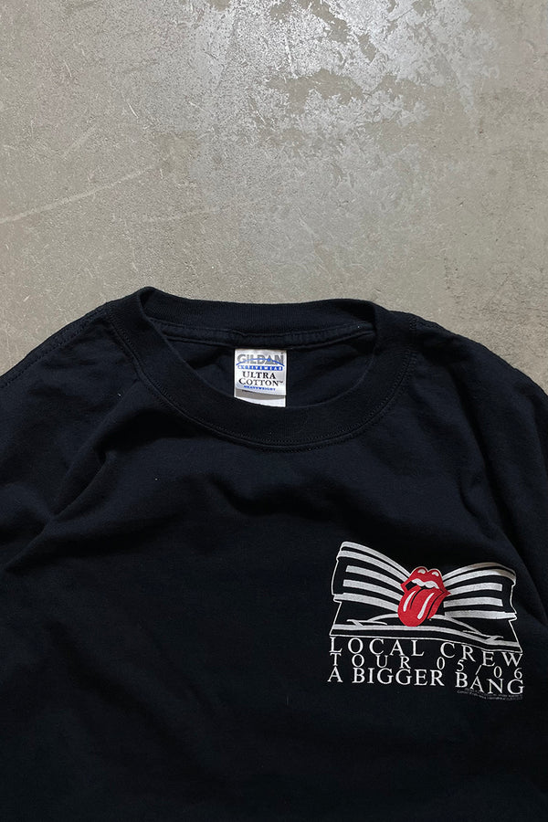 05-06'S ROLLING STONES LOCAL CREW TOUR BAND T-SHIRT / BLACK [SIZE: XL USED]