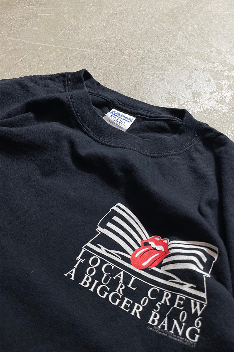 05-06'S ROLLING STONES LOCAL CREW TOUR BAND T-SHIRT / BLACK [SIZE: XL USED]