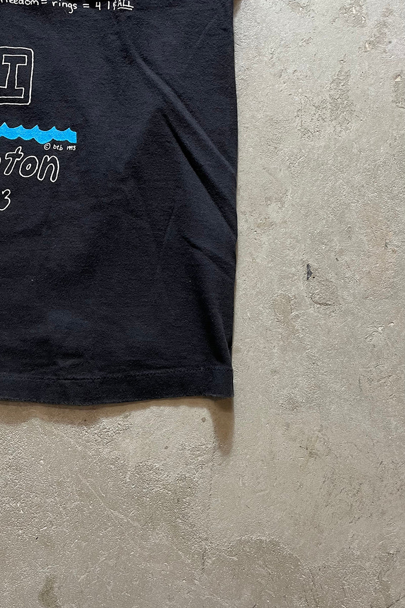 MADE IN USA 93'S KEITH HARING WASHINGTON ART T-SHIRTS / BLACK [SIZE: M USED]