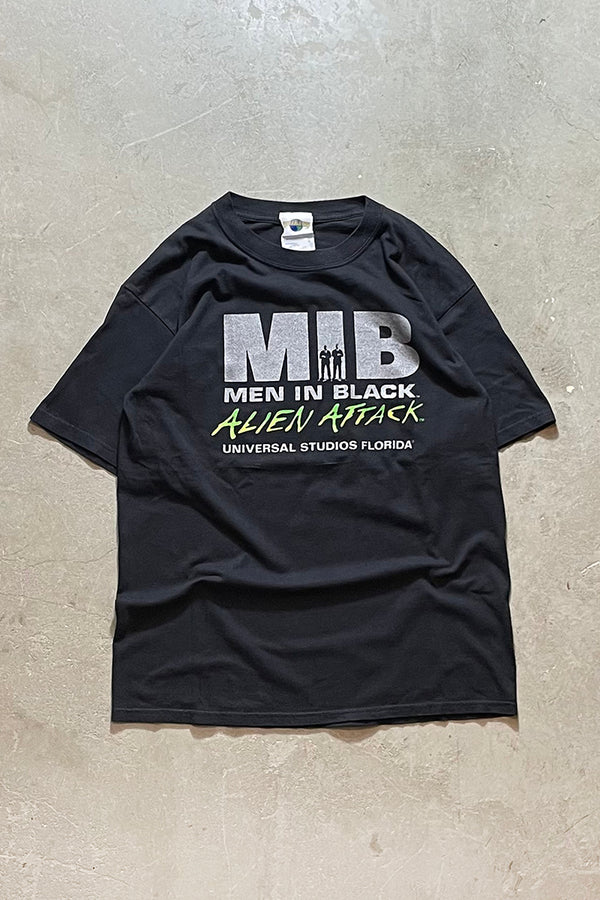Y2K EARLY 00'S MIB MEN IN BLACK MOVIE T-SHIRT / BLACK [SIZE: L USED]