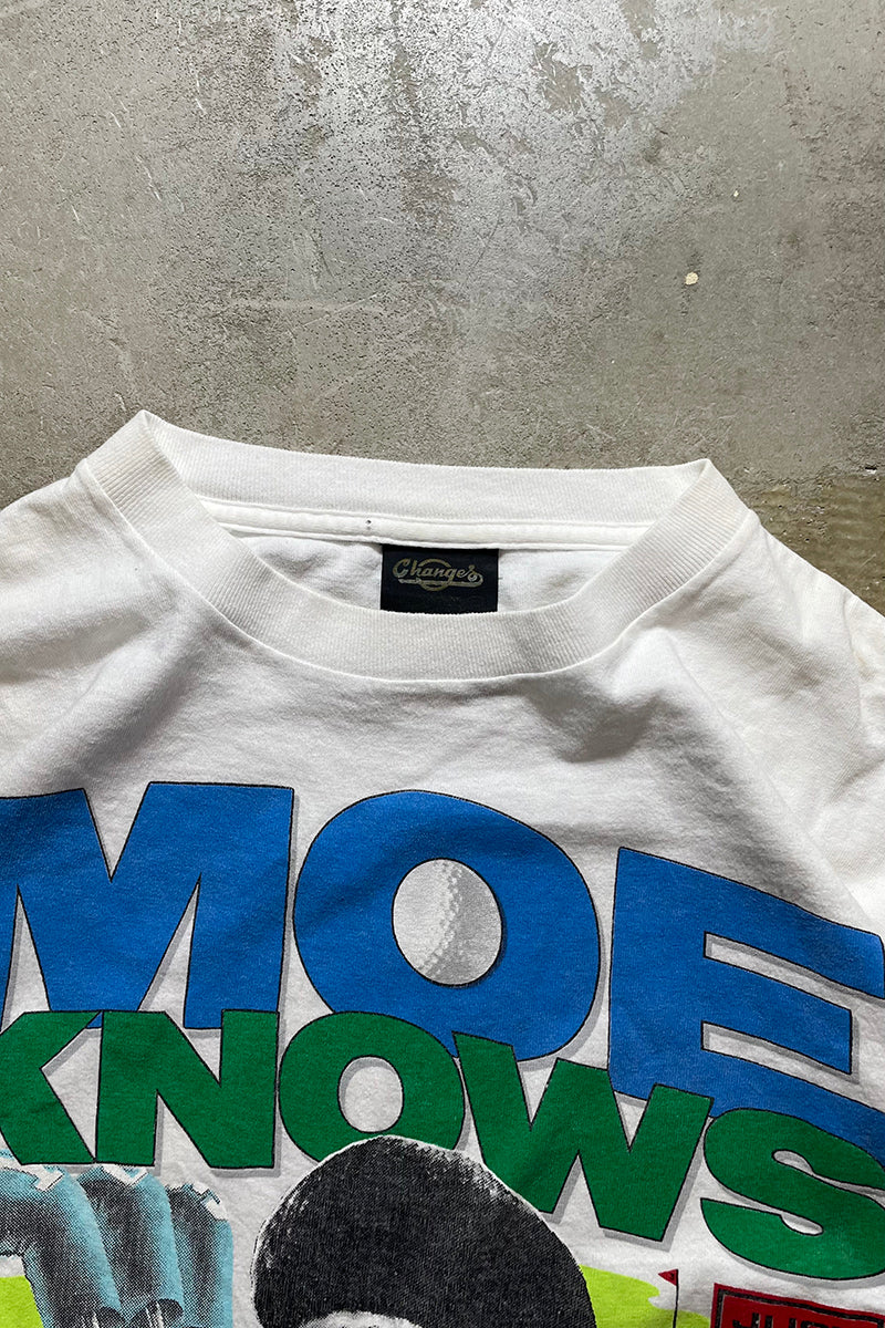MADE IN USA 91'S MOE HOWARD GOLF T-SHIRT / WHITE [SIZE: L USED]