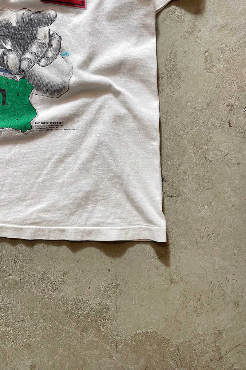 MADE IN USA 91'S MOE HOWARD GOLF T-SHIRT / WHITE [SIZE: L USED]
