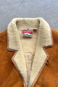 90'S MOUTON SHEARING COAT / BROWN [SIZE: XL USED]