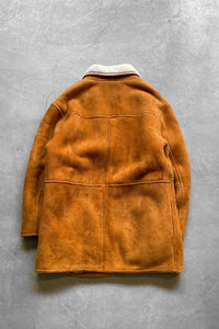 90'S MOUTON SHEARING COAT / BROWN [SIZE: XL USED]