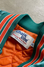 画像をギャラリービューアに読み込む, MADE IN USA 90&#39;S MIAMI DOLPHINS NFL NYLON STADIUM JACKET / EMERALD GREEN［SIZE: XL USED]
