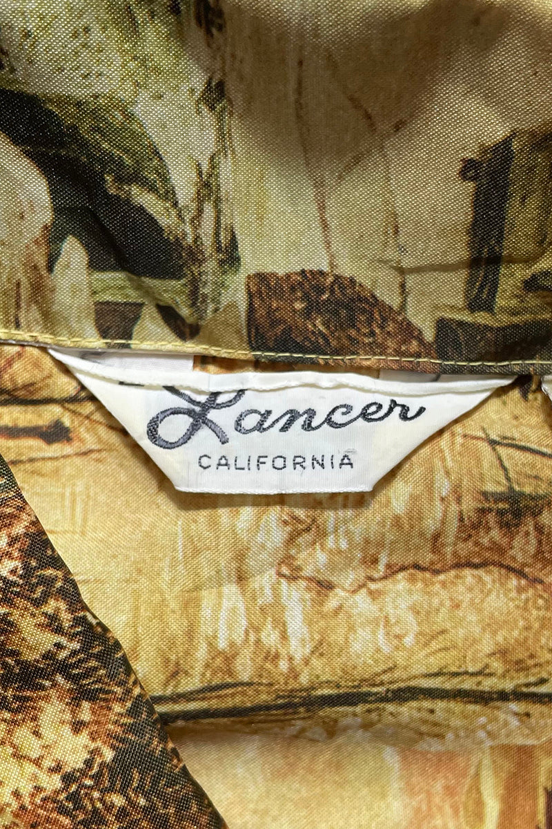 70'S LANCER L/S PATTERN SHIRT / MULTI [SIZE: L USED]